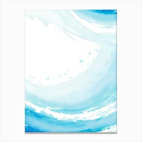 Blue Ocean Wave Watercolor Vertical Composition 153 Canvas Print
