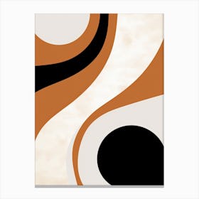 Mid-Century Whispers in Beige Hues Canvas Print