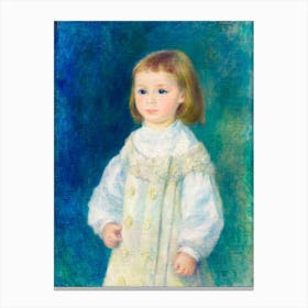 Lucie Berard (Child In White) (1883), Pierre Auguste Renoir Canvas Print