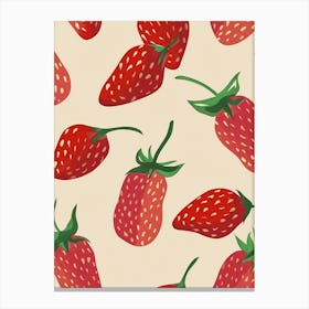 Strawberry Pattern Illustration 2 Canvas Print