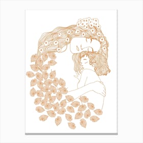 Mother And Child (Klimt remake) Canvas Print