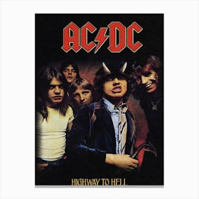 Acdc Highway To Hell Poster Poster Canvas Print