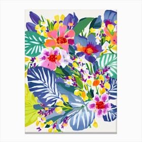Lavender Modern Colourful Flower Canvas Print