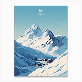 Poster Of Are   Sweden, Ski Resort Illustration 0 Canvas Print