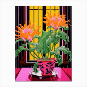 Mexican Style Cactus Illustration Easter Cactus 2 Canvas Print