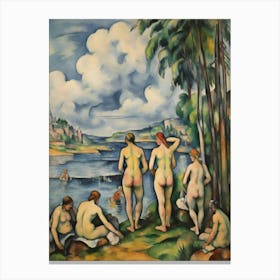 The Great Bathers Paul Czanne Art Print 1 Canvas Print