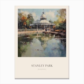 Stanley Park Blackpool United Kingdom 2 Vintage Cezanne Inspired Poster Canvas Print