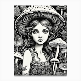 mushroom fairy Canvas Print