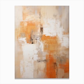 Orange And Brown Abstract Raw Painting 0 Canvas Print