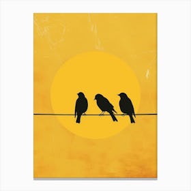 Birds On A Wire 6 Canvas Print