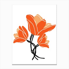 Orange Flowers Canvas Print