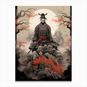 Japanese Samurai Illustration 21 Canvas Print