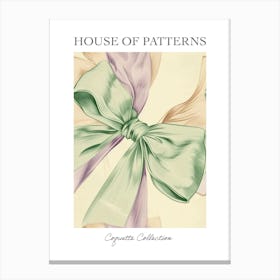 Coquette In Sage 3 Pattern Poster Canvas Print