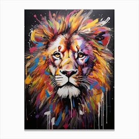 Lion Art Painting Graffiti Style 1 Canvas Print