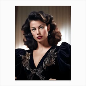 Color Photograph Of Ava Gardner Canvas Print