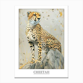 Cheetah Precisionist Illustration 4 Poster Canvas Print