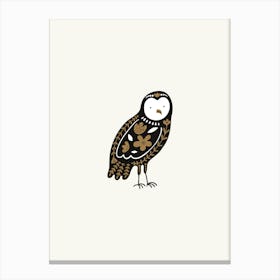 Owl Folk Scandi Folk Canvas Print