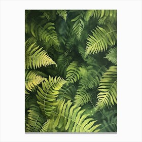 Upside Down Fern Painting 1 Canvas Print