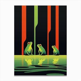 Frog Minimalist Abstract 3 Canvas Print