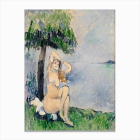 Bather At The Seashore, Paul Cézanne Canvas Print