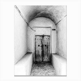 Doorway In Black And White Canvas Print