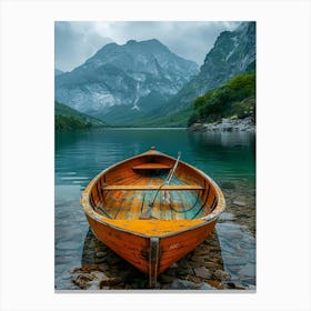 Boat On The Lake Canvas Print