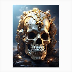 Skull Of Gold Canvas Print