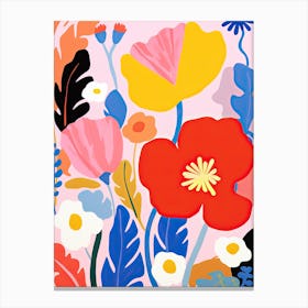 Petal Palette Fiesta; Flower Market Dance Canvas Print