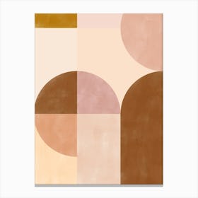 Pink Abstract Geometric Painting No.1 Canvas Print