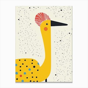 Yellow Ostrich 3 Canvas Print