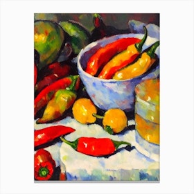 Chili Pepper Cezanne Style vegetable Canvas Print