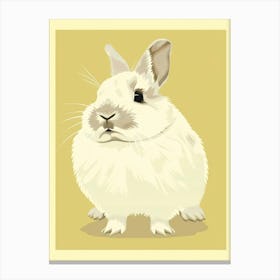 Rabbit On A Yellow Background Canvas Print