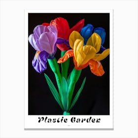 Bright Inflatable Flowers Poster Iris 1 Canvas Print