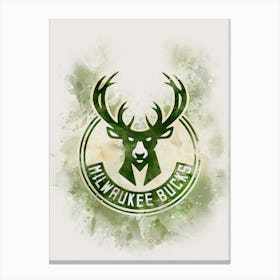 Milwaukee Bucks Paint Canvas Print