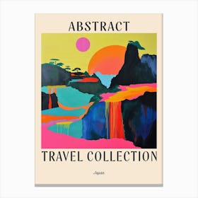 Abstract Travel Collection Poster Japan 7 Canvas Print