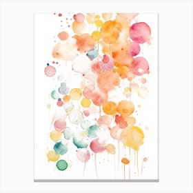 Watercolor Bubbles 2 Canvas Print