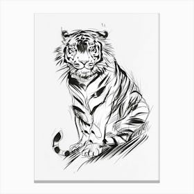 B&W Tiger Canvas Print