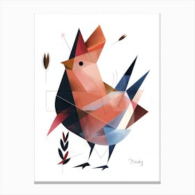 Rooster, Minimalism, Cubism Canvas Print