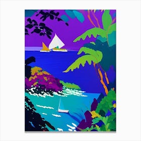 Andaman And Nicobar Islands India Colourful Painting Tropical Destination Canvas Print