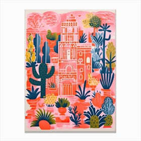 Aczar De Los Reyes Gardens Abstract Riso Style 2 Canvas Print