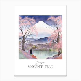 Japan Mount Fuji Storybook 3 Travel Poster Watercolour Canvas Print