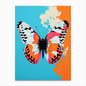 Pop Art Orange Tip Butterfly Canvas Print