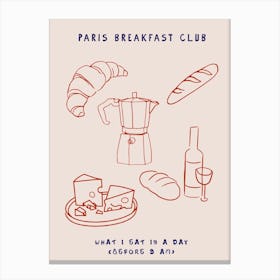 Paris Breakfast Club 1 Canvas Print