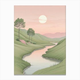 Serene Landscape Art Print (2) Canvas Print