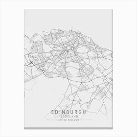 Edinburgh City Map Canvas Print