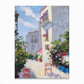 Sunny Day In Old Town Of Alicante, Spain Canvas Print