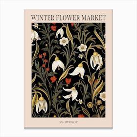 Snowdrop 1 Winter Flower Market Poster Canvas Print