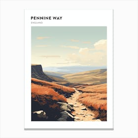 Pennine Way England 3 Hiking Trail Landscape Poster Canvas Print
