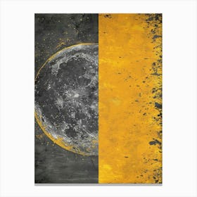 Moon In Yellow And Black Canvas Print