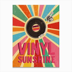 Vinyl Sunshine Canvas Print